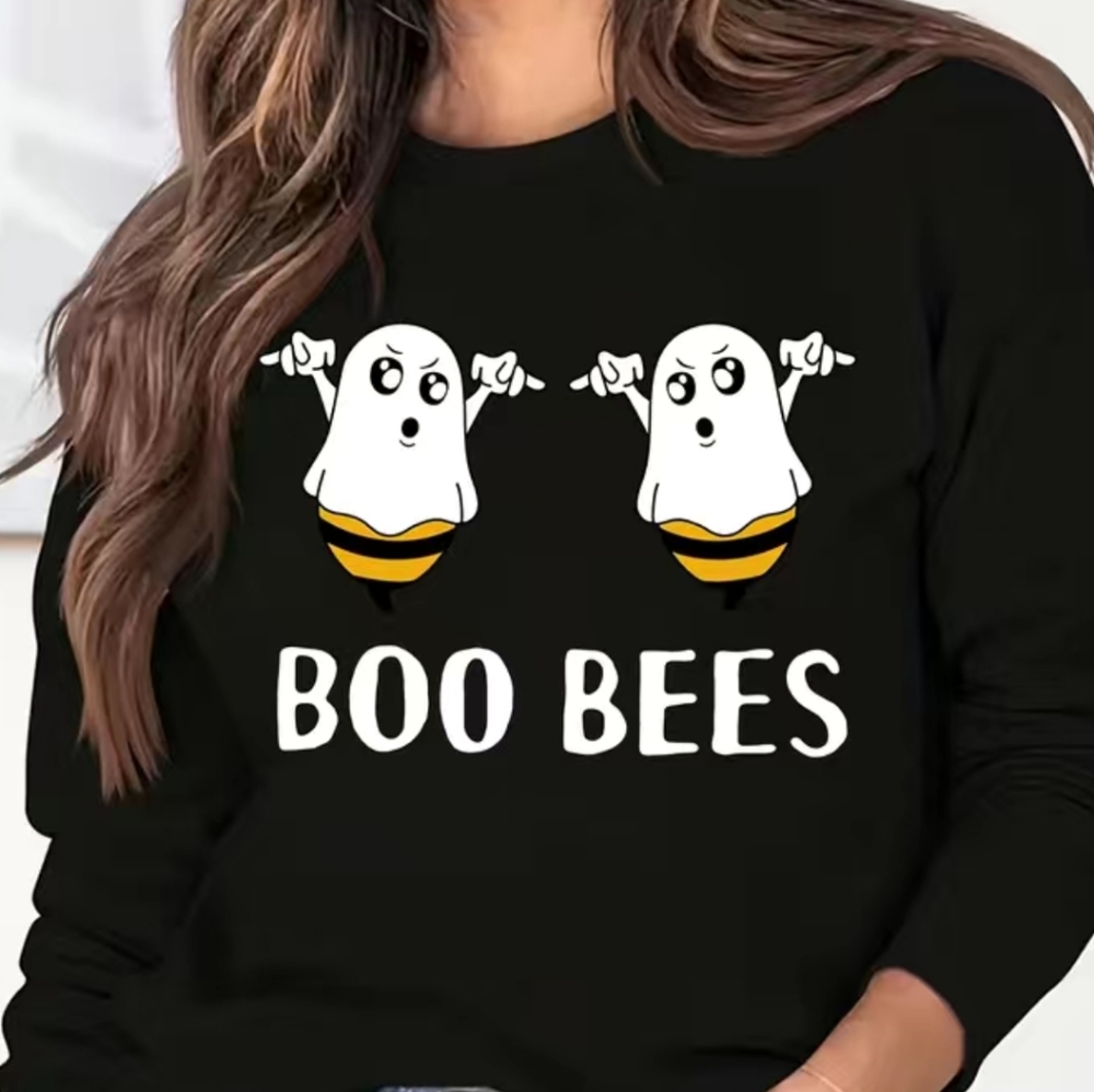 Womans halloween themed black sweatshirt